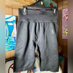 Gymshark Black High-Waist Athletic Shorts